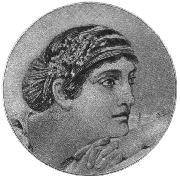 Sappho, engraved by J. Cother Webb from a painting by L. Alma Tadema (frontispiece)